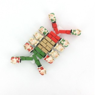 12 SANTA CLOTHESPINS (12pcs)