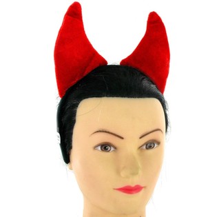 Plush Headband with Devil Horns (12 pcs.)