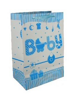 Baby Shower & Birth Gift Bag - Baby Blue (12 pcs)