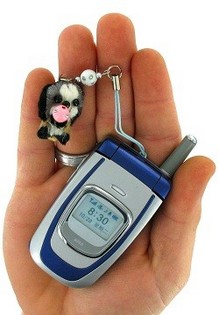 Mobile Phone Charm Dog (12 pcs)