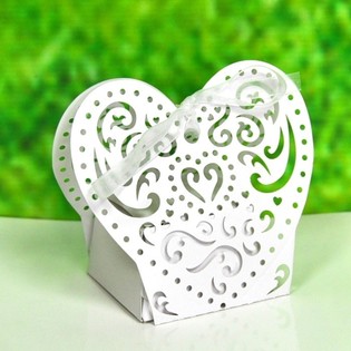 Laser-Cut Wedding Favor & Treat Boxes (12 pcs)