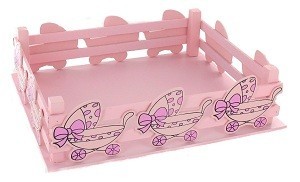 DECORATION BASKET - BABY PINK (2 pcs)
