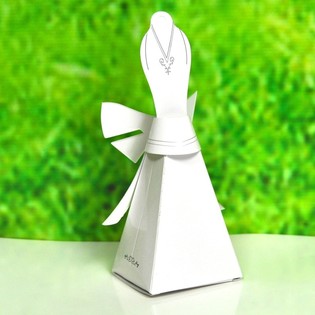 Wedding Favor Boxes - Wedding Dress Design (50 pcs)