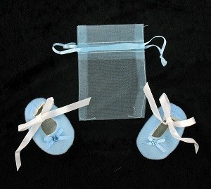 Baby Shoes with Gift Bag - Blue (12 pairs)