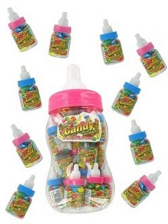 20 Mini Baby Bottles with Candy in a Large Bottle (2x20 pcs)