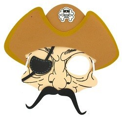 Foam Pirate Mask (12 pcs)