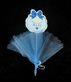 Fabric Decorative Pick - Baby Blue (12 pcs)