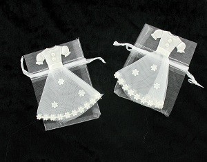 Wedding Favor Bag with Wedding Dress (12 pcs)