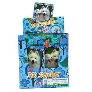 3D STICKER WITH BUBBLEGUM (36 pcs)