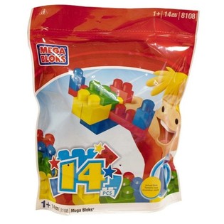 Mega Bloks 8108 - Large Building Blocks Bag (14 Pieces)