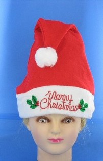 LIGHT-UP CHRISTMAS HAT WITH "MERRY CHRISTMAS" (12 pcs)