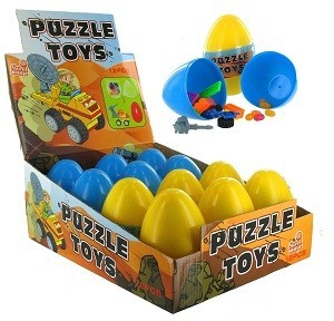 BUILDING BLOCKS WITH CANDY IN EGG (12 pcs)