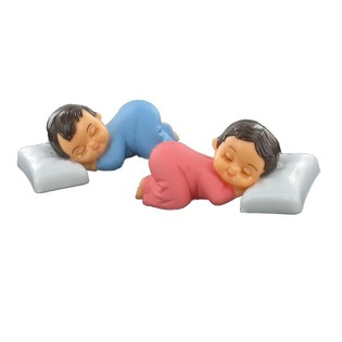 CAKE TOPPER - SLEEPING BABY ON PILLOW (56 pcs)