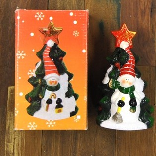 Tealight Holder Christmas Tree Model with Figure (4 pcs)