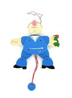 Jumping Jack Sailor Pull String Toy (6 pcs)