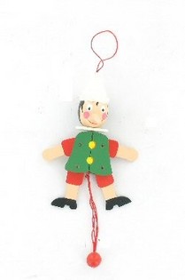 Wooden Pinocchio Jumping Jack Toy (4 pcs.)