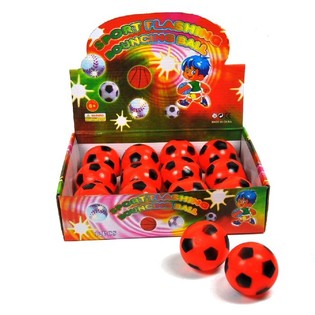 World Cup Football Bouncy Balls with LED Light (12 pcs.)
