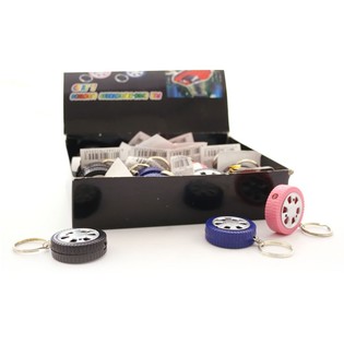CAR TIRE KEYCHAIN WITH LIGHT (24 pcs.)
