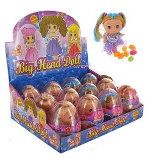 Toy Figure with Candy in Egg (12 pcs)