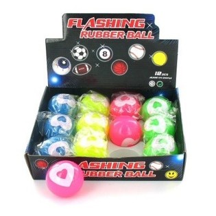 FLASHING BOUNCY BALL HEART DESIGN (12 pcs)