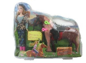 Doll with Horse Toy Set
