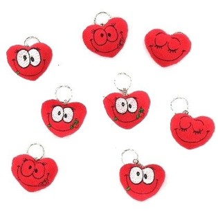 PLUSH HEARTS KEY (6st.)