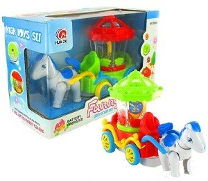 Bump & Go Magic Wagon - Toy Horse & Carriage with Light & Sound