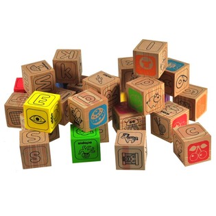 26 SOFT FOAM BLOCKS WITH WOOD LOOK (6 pcs.)