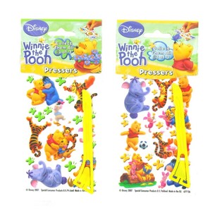 DISNEY WINNIE THE POOH RUB-ON STICKERS / TRANSFERS (24 pcs.)