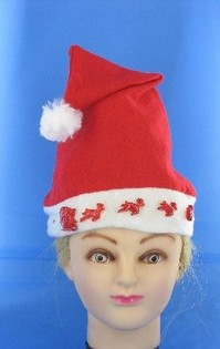 CHRISTMAS HAT with GLOWING SLEIGH (12 pcs)