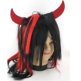WIG WITH devil horns (5st.)