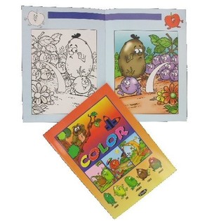FRUIT AND VEGETABLES COLOURINGBOOK (12pcs)