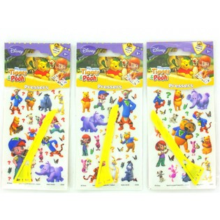DISNEY TIGGER AND WINNIE THE POOH RUB-ON TRANSFER STICKERS (24 pcs)