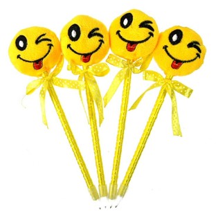 Plush Smiley Ballpoint Pen (12 pcs)