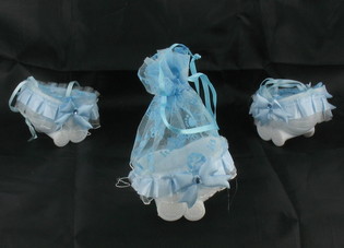 DECORATIVE MINI STROLLER - BABY BLUE (20 pcs.)