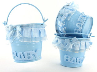 SMALL BLUE DECORATION buckets (10st).