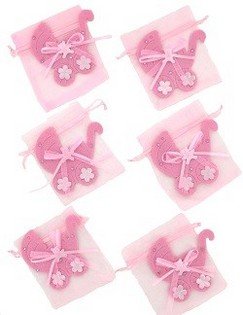 Baby Shower Gift Bag - Baby Pink (12 pcs)