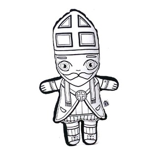 Coloring Plush Sinterklaas & Zwarte Piet Dolls (10 pcs)