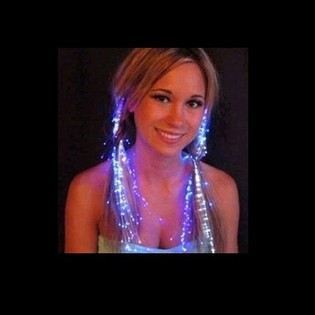 LED Light-Up Hair Extension with Butterfly (3 pcs.)