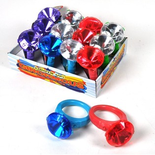 Large Bling Bling LED Flashing Ring Bracelet (12 pcs.)