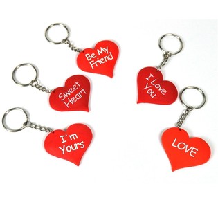 Heart Keychain with Text (12 pcs.)