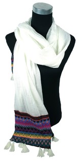 Luxury Ibiza Look Scarf Cream (1 pc)