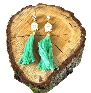 Ibiza Look Earring Buddha Mint/Cream (1 pc)
