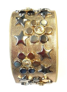 Luxury Wide Bracelet Taupe Studs (1 pc)