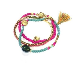 Elastic Ibiza Style 3-Layer Bracelet (1 pc)