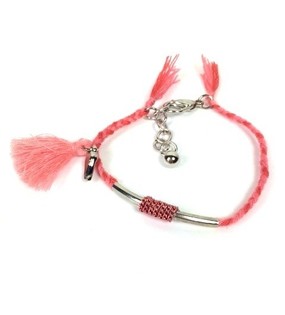 Braided Ibiza Bracelet Pink (1 pc)