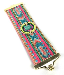 Luxury Ibiza-Style Wide Bracelet Multicolor Buddha (1 pc.)