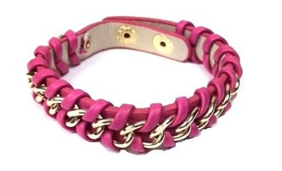 Braided Bracelet Fuchsia Ibiza Style (1 pc)