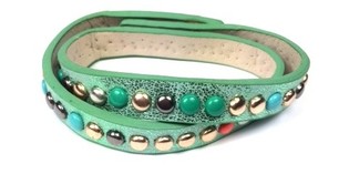Green Bracelet with Studs (1 pc)