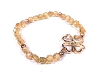 Ibiza Style Bracelet Taupe Clover (1 pc)